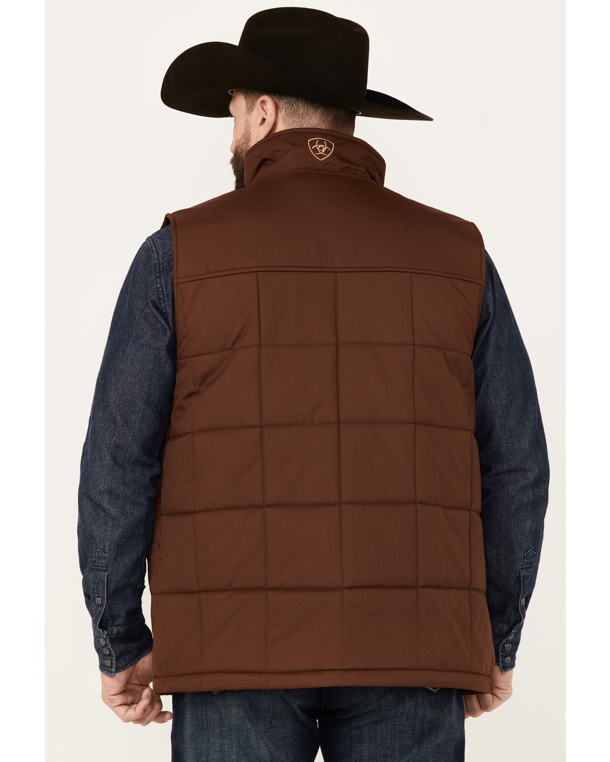 Image #4 - Ariat Men's Crius Solid Insulated Concealed Carry Vest - Big, Medium Brown, hi-res