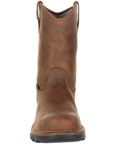 Image #5 - Georgia Boot Men's Eagle One Waterproof Pull On Work Boots - Soft Toe, Brown, hi-res