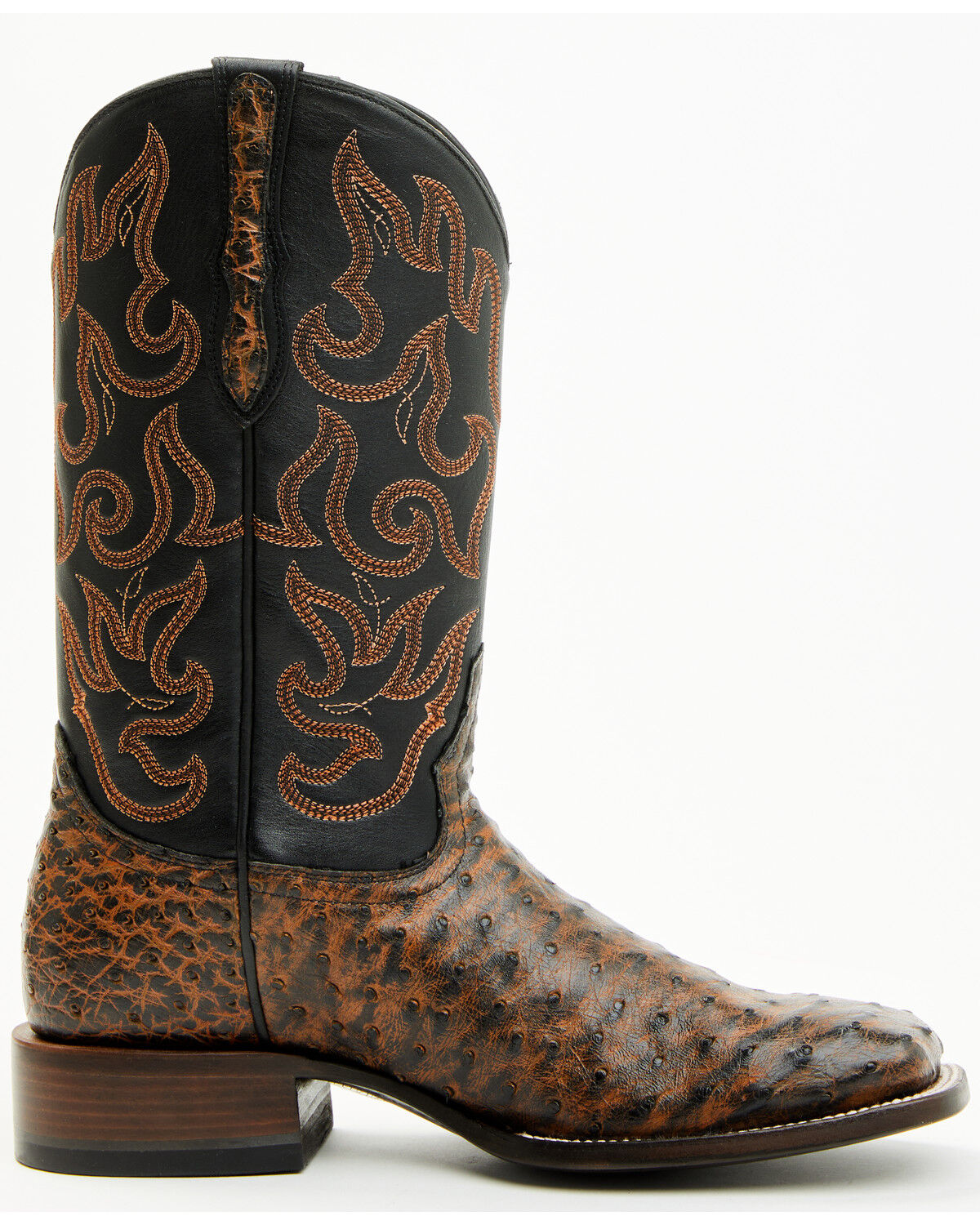 Image #2 - Cody James Men's Exotic Full Quill Ostrich Western Boots - Broad Square Toe, Brandy Brown, hi-res