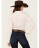 Image #4 - Ariat Women's Kirby Stretch Star Print Button-Down Long Sleeve Western Shirt, White, hi-res