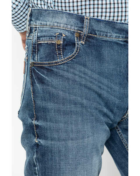 Wrangler Retro Men's Layton Medium Wash Low Rise Slim Bootcut Jeans - Tall, Indigo, hi-res