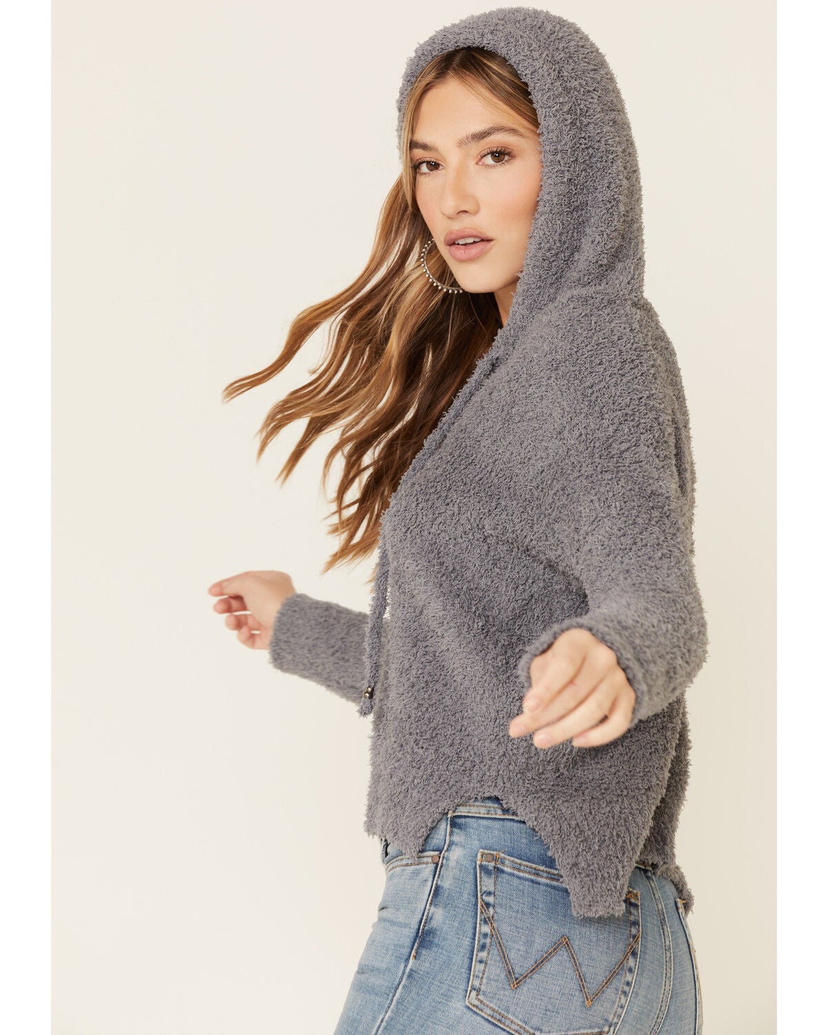 hooded berber fleece jacket