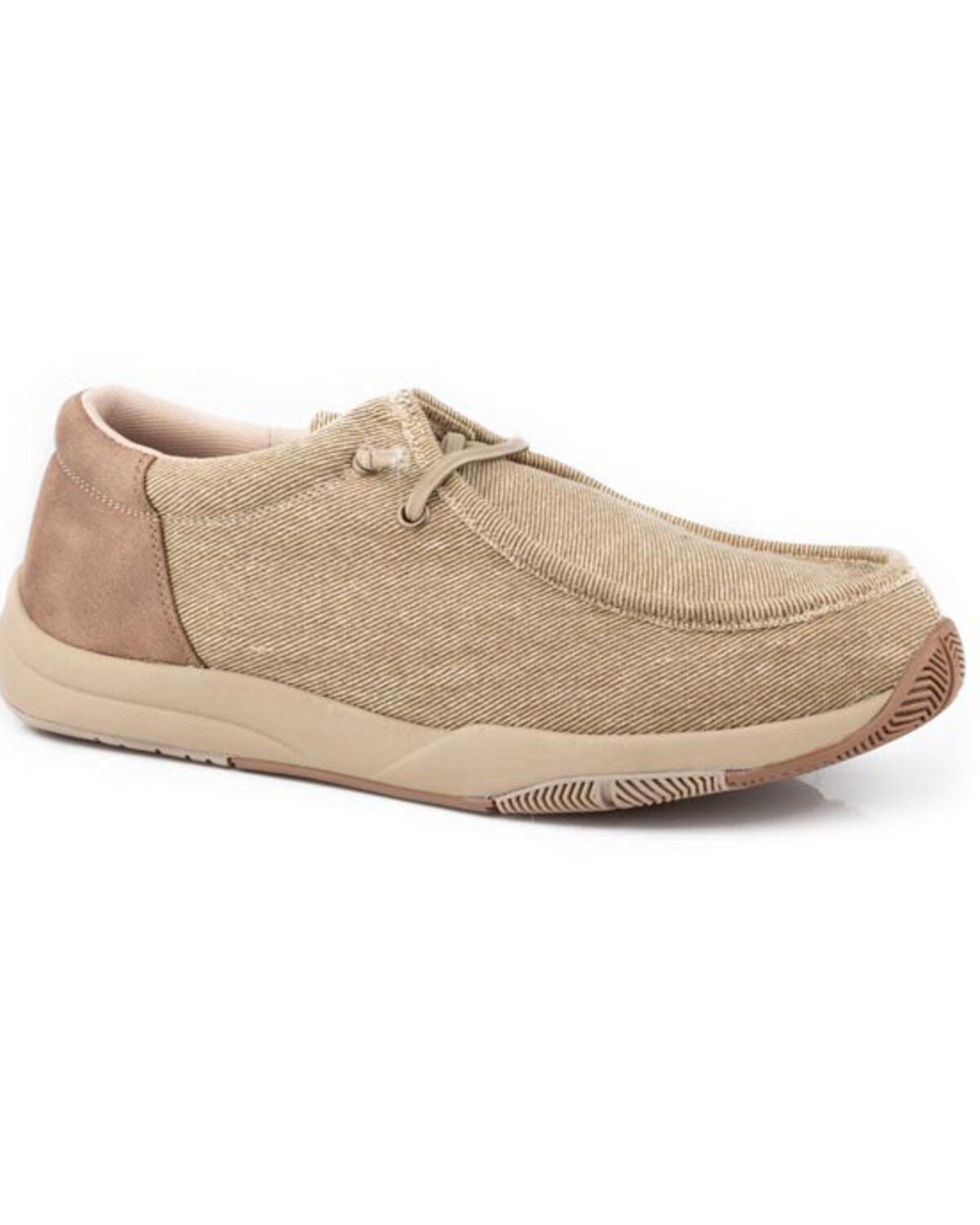 Roper Men's Clearcut Low Casual Shoes - Moc Toe, Tan, hi-res