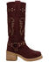 Image #2 - Dingo Women's Troubadour Studded Tall Fashion Boots - Round Toe, Burgundy, hi-res