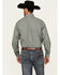 Image #4 - Cinch Men's Circle Geo Print Long Sleeve Button-Down Western Shirt, Teal, hi-res