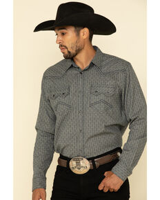 Cody James Men's Gallop All-Over Floral Print Long Sleeve Western Shirt , Grey, hi-res