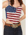 Image #3 - Shyanne Women's Stars And Stripes Sleeveless Cropped Tank Top, Red/white/blue, hi-res