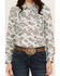 Image #3 - Cowgirl Hardware Women's Paisley Print Long Sleeve Snap Western Shirt, White, hi-res