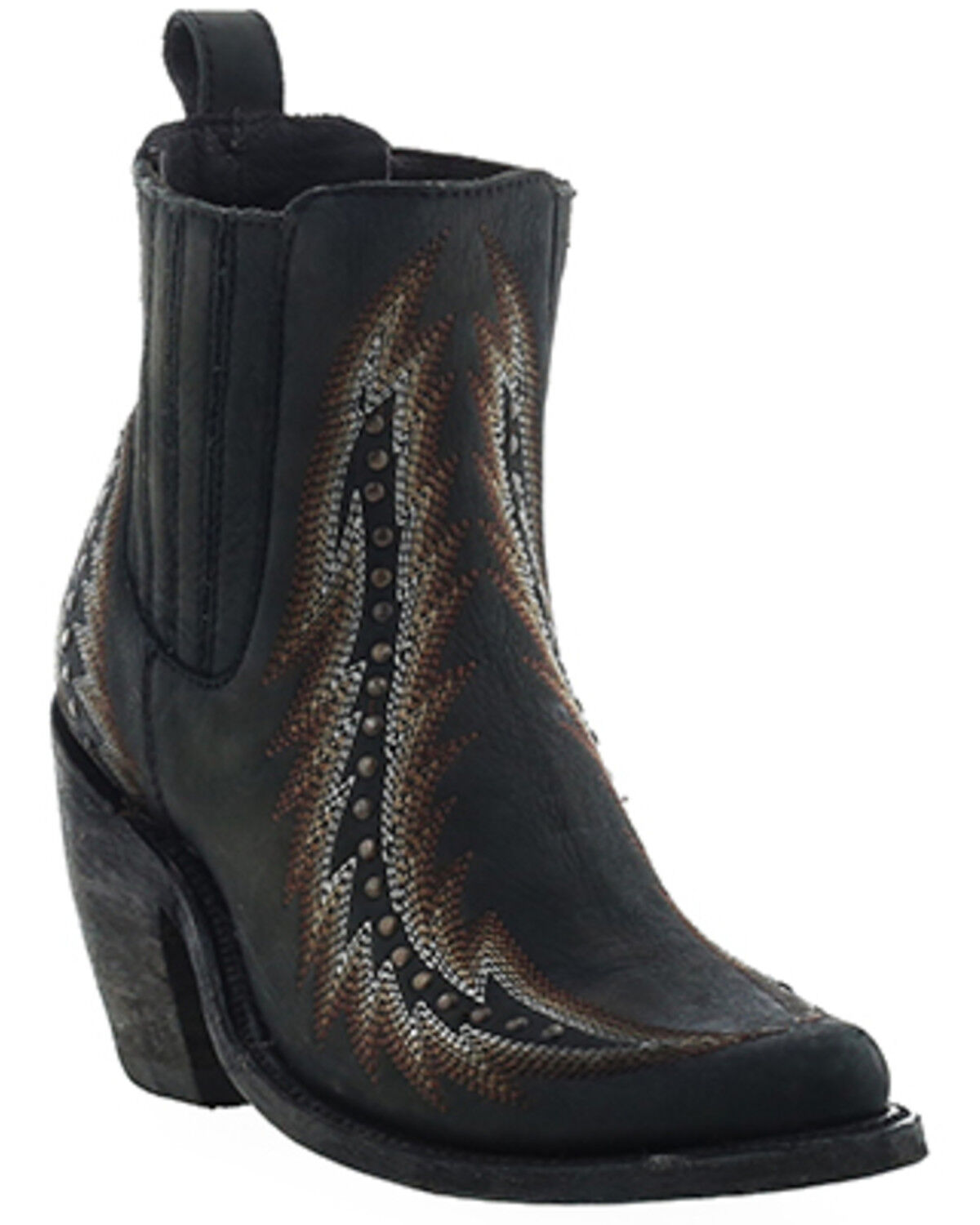 Image #1 - Liberty Black Women's Vegas Gloria Studded Booties - Round Toe, Black, hi-res