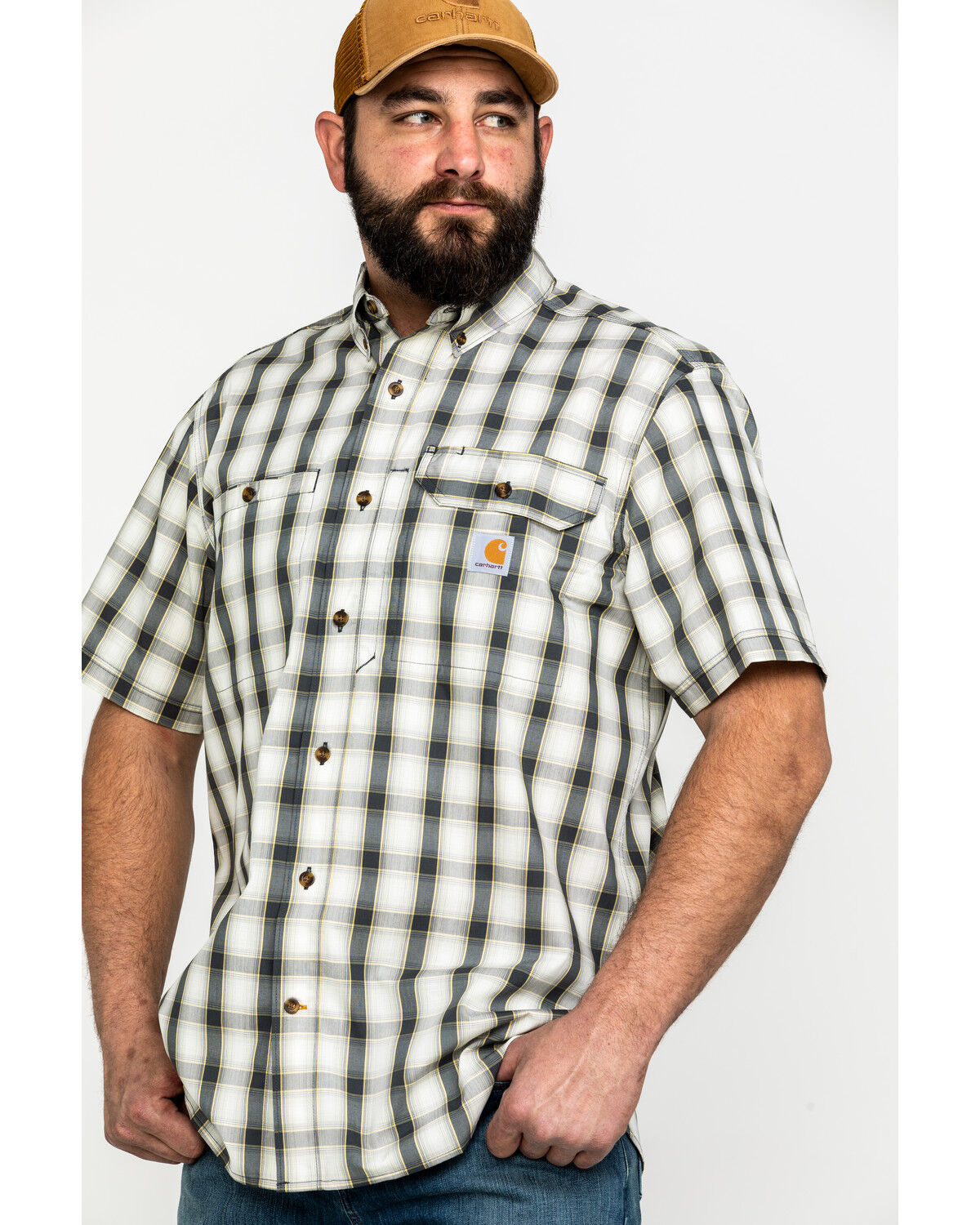 plaid carhartt hat