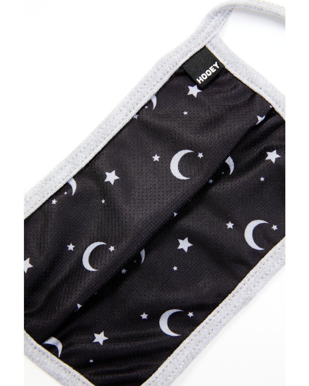 Image #2 - HOOey Grey Moon & Stars Print Face Mask., Charcoal, hi-res