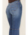 Image #4 - Cleo + Wolf Women's Dark Wash High Rise Slim Stretch Straight Jeans, Dark Medium Wash, hi-res