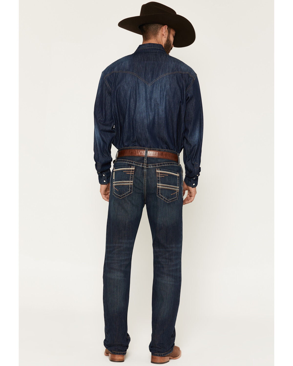 Cinch Men's Ian Dark Wash Slim Bootcut Rigid Denim Jeans - Country