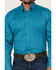 Image #3 - George Strait by Wrangler Men's Solid Long Sleeve Button-Down Stretch Western Shirt - Big, Teal, hi-res