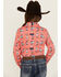 Image #4 - Cruel Girl Girls' Boot Print Long Sleeve Pearl Snap Western Shirt, Coral, hi-res