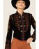 Double D Ranch Women's Ian With The Mohawk Zip-Front Suede Jacket , Black, hi-res