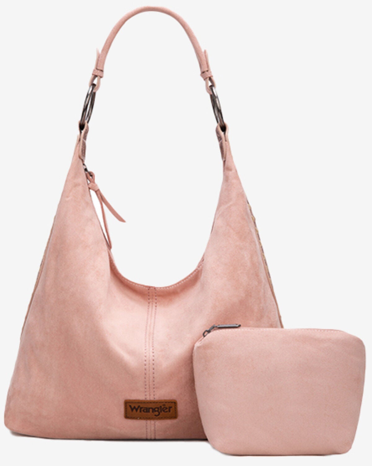Image #1 - Wrangler Women's Floral Tooled Pouch And Purse, Dark Pink, hi-res