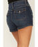 Image #4 - Shyanne Women's Faye Medium Wash High Rise Comfort Stretch Denim Shorts, Medium Wash, hi-res
