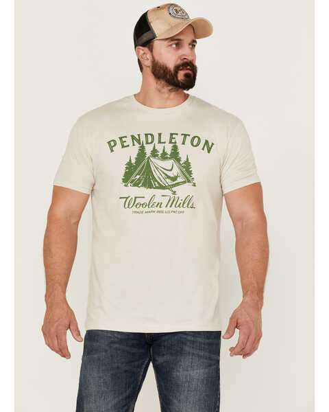 Pendleton Men's Campsite Graphic Short Sleeve T-Shirt , Sand, hi-res