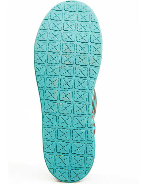 Image #7 - Twisted X Women's Southwestern Pattern Casual Kicks Slip-On Shoes - Moc Toe, Chocolate/turquoise, hi-res