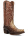 Image #1 - Dan Post Men's Exotic Python Stryker Western Boots - Snip Toe, Taupe, hi-res