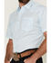 Image #3 - Rodeo Clothing Men's Tonal Satin Striped Short Sleeve Pearl Snap Western Shirt, Blue, hi-res