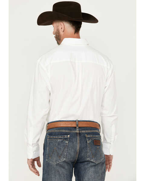 Image #4 - George Strait by Wrangler Men's Long Sleeve Button-Down Stretch Western Shirt - Tall , White, hi-res