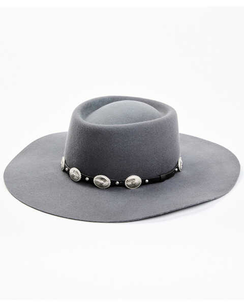 Shyanne Women's Belina Bolero Wool Felt Western Hat , Grey, hi-res