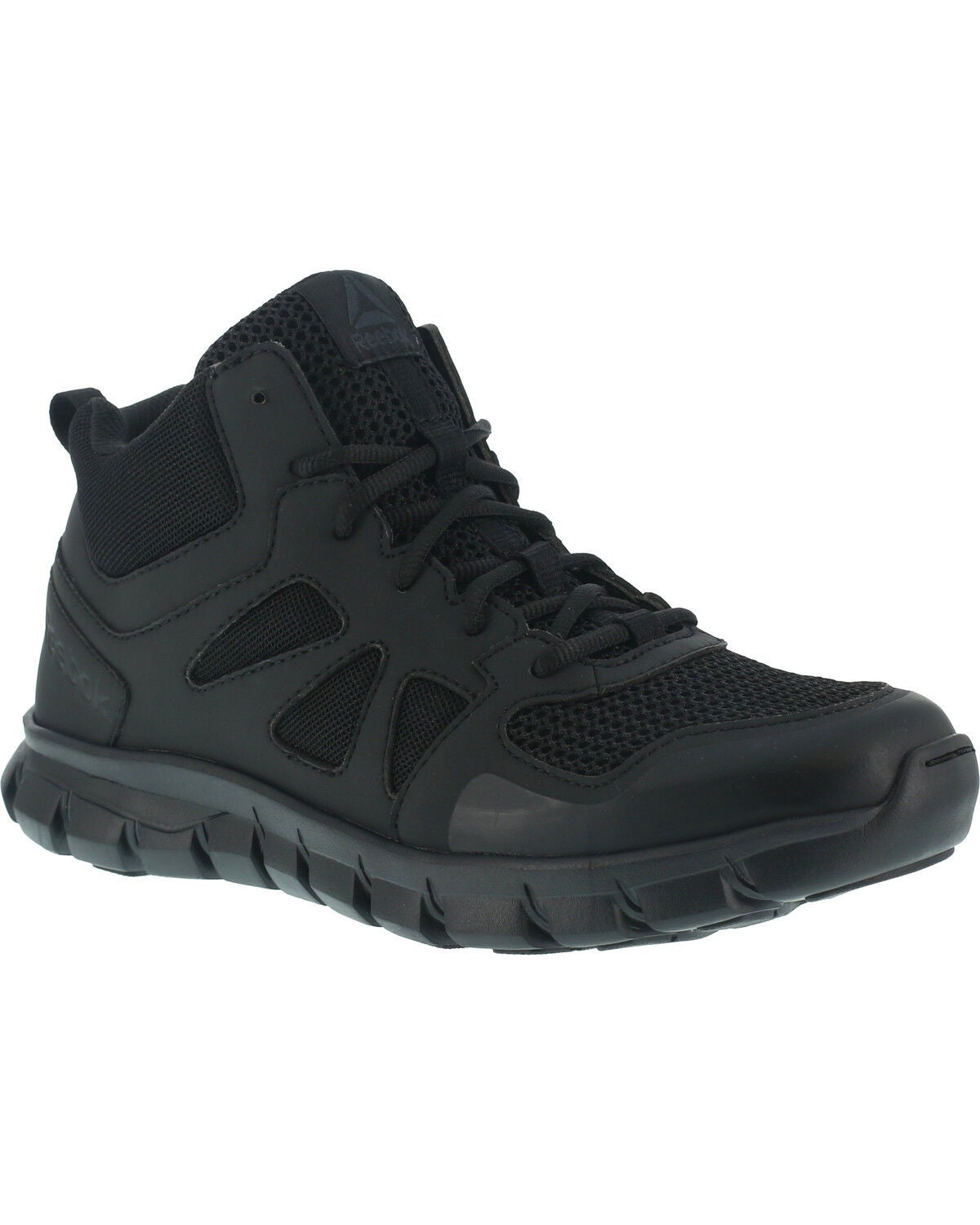 Reebok Men's Sublite Cushion Tactical Mid Shoes - Soft Toe, Black, hi-res