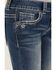 Image #2 - Shyanne Girls' Medium Wash Star Pocket Bootcut Stretch Denim Jeans, Medium Wash, hi-res