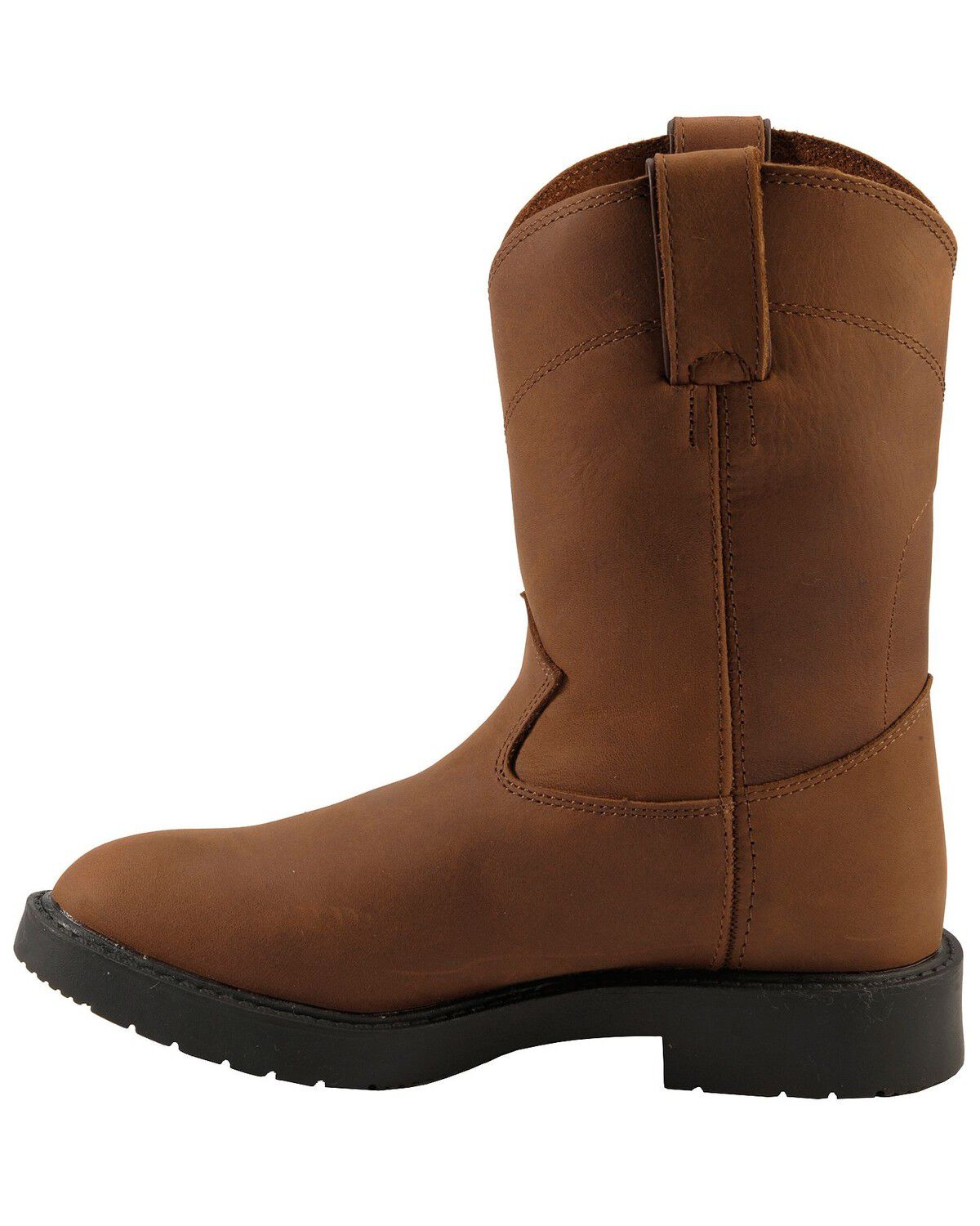 justin pull on work boots