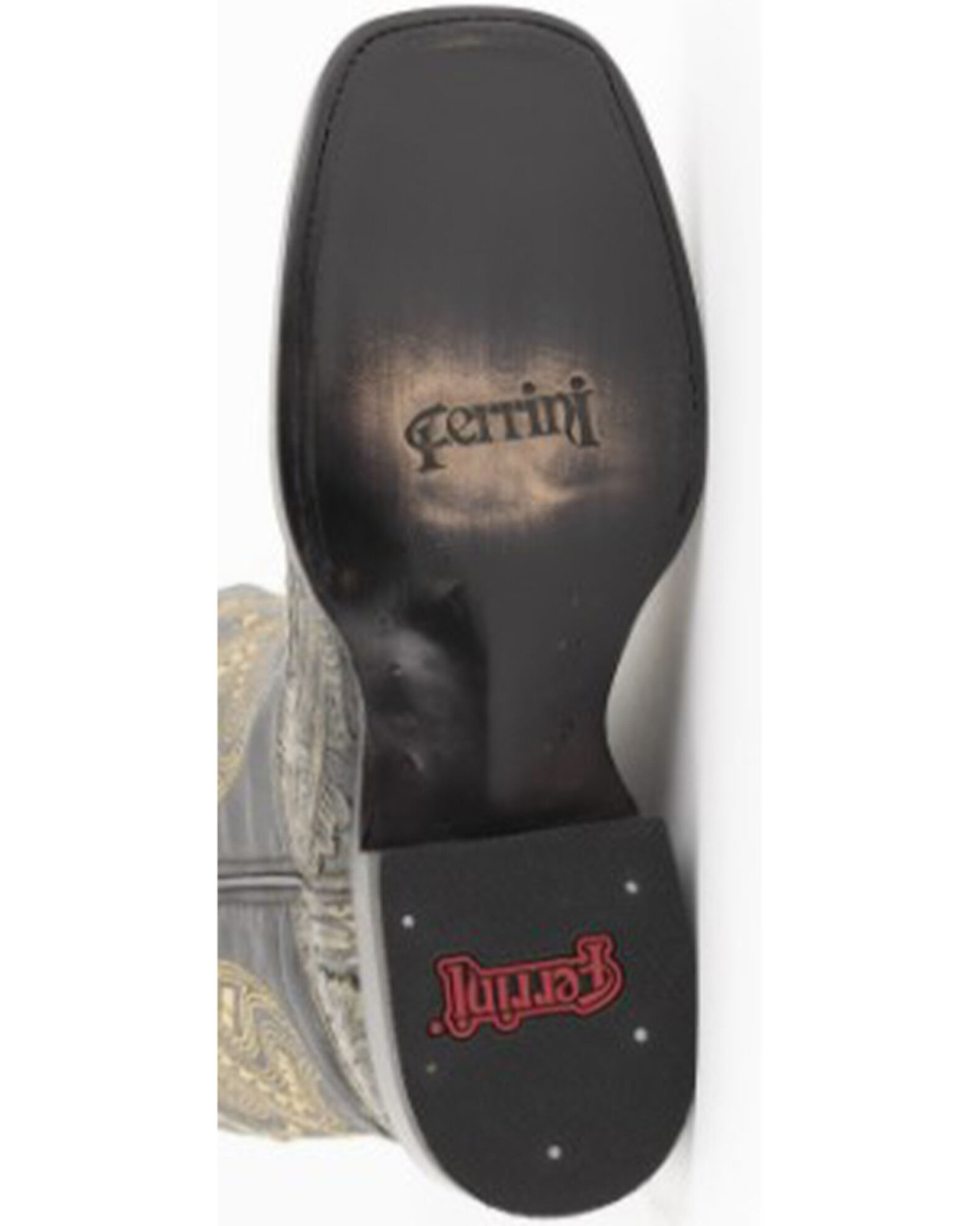 Image #6 - Ferrini Women's Cleopatra Western Boots - Broad Square Toe, Gold, hi-res