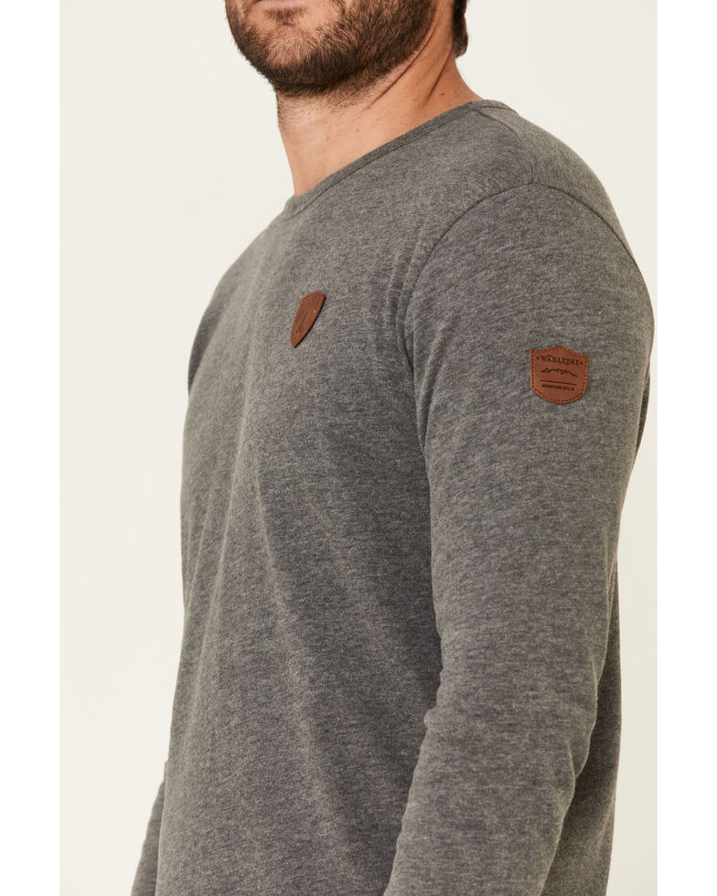 Wanakome Men's Orion Logo Patch Long Sleeve T-Shirt , Dark Grey, hi-res
