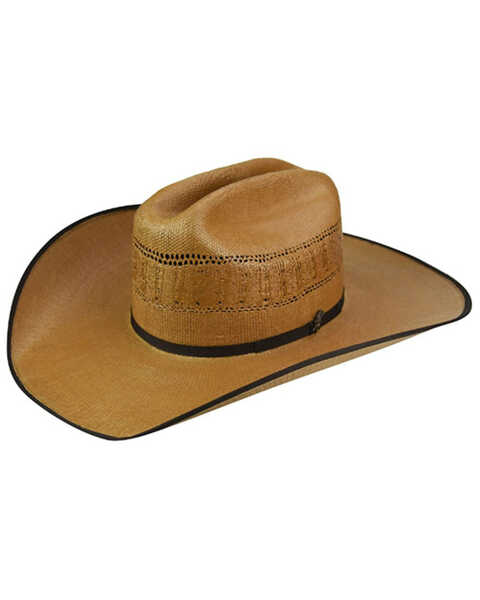 Bailey Derren Adobe Cattleman Trim Western Straw Hat, Beige/khaki, hi-res