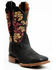 Image #1 - Dan Post Women's Asteria Floral Western Performance Boots -  Broad Square Toe , Black, hi-res
