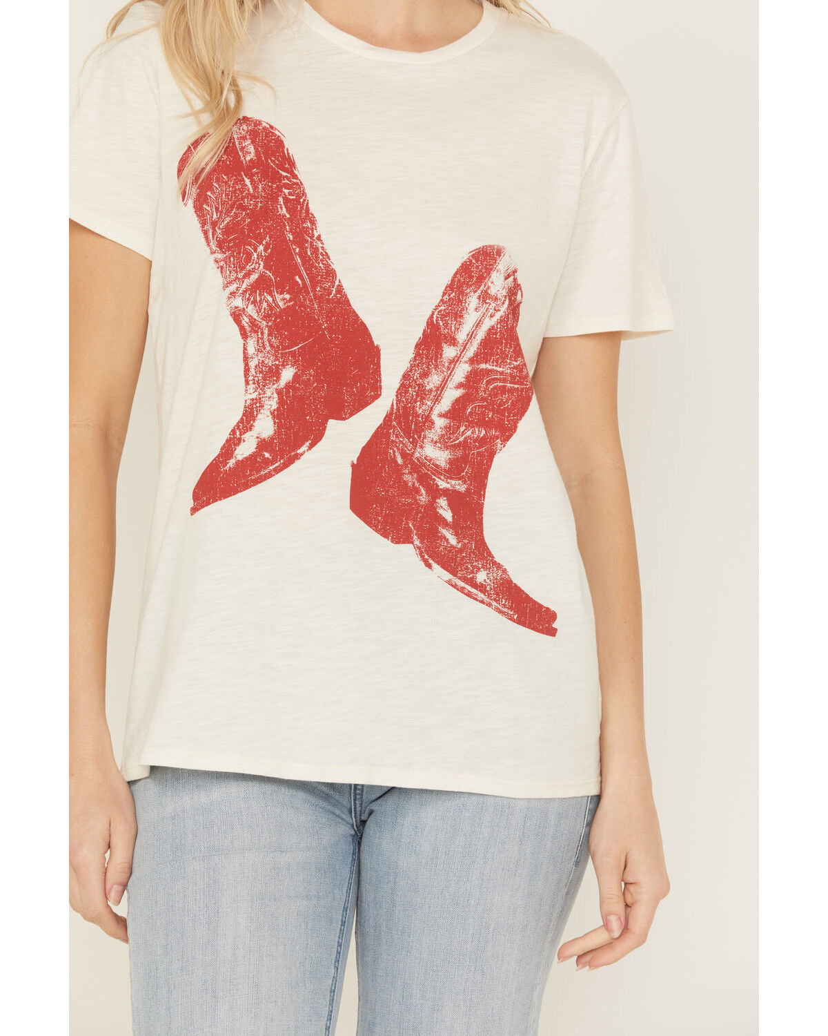 Image #3 - Shyanne Women's Boot Short Sleeve Graphic Tee, Ivory, hi-res