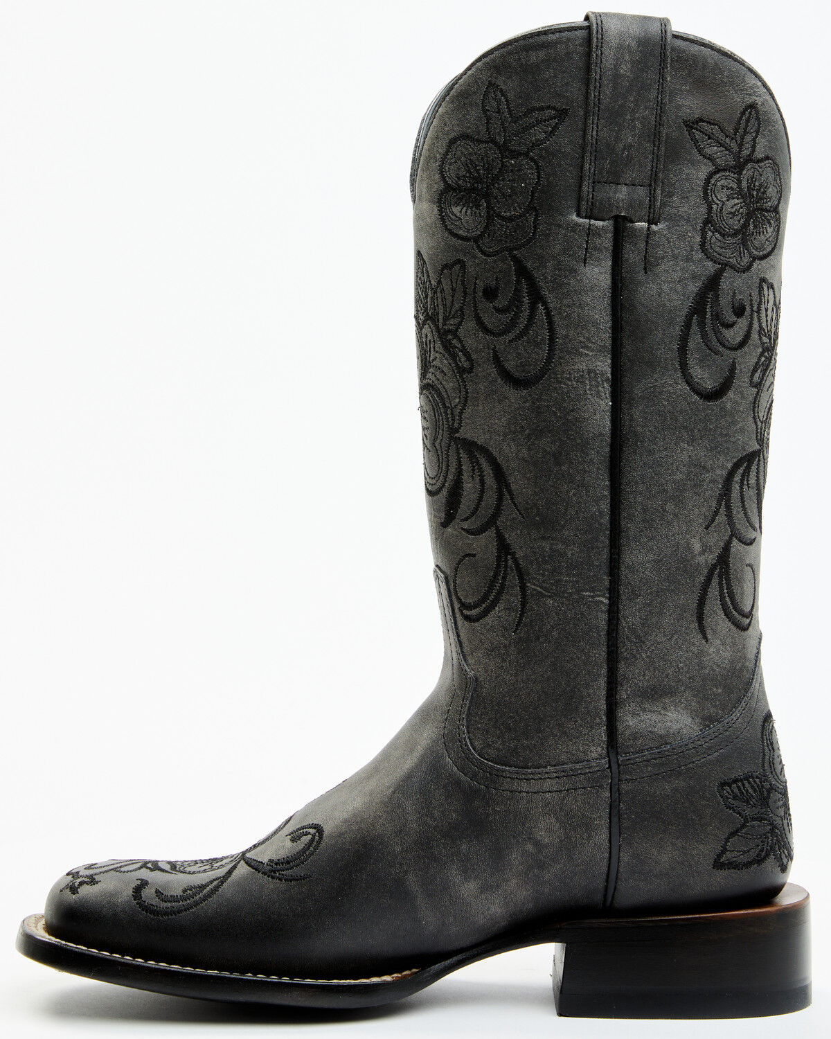 Image #3 - Shyanne Women's Lasy Western Boots - Broad Square Toe, Black, hi-res