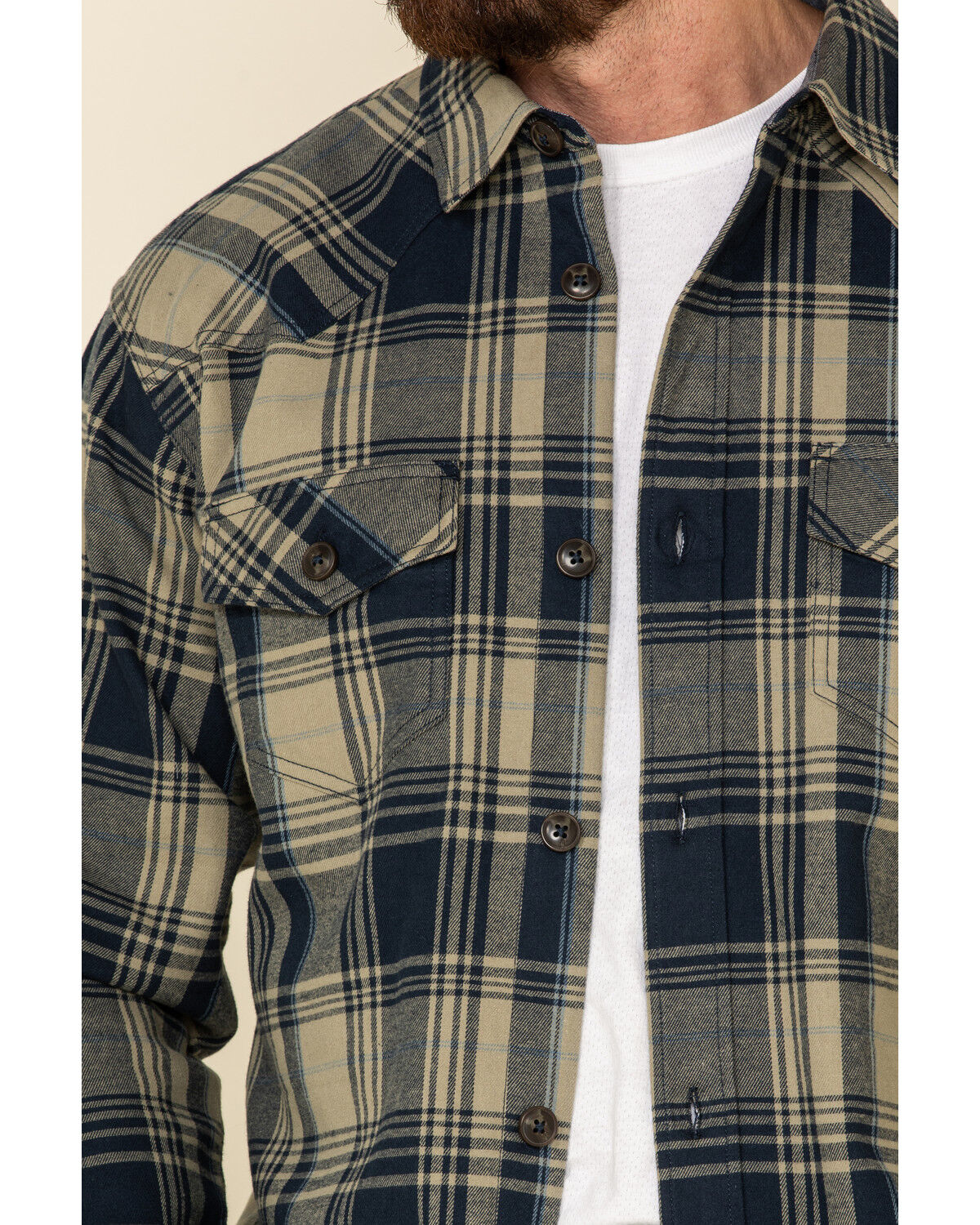 Cody James Men's Bogus Large Bonded Plaid Long Sleeve