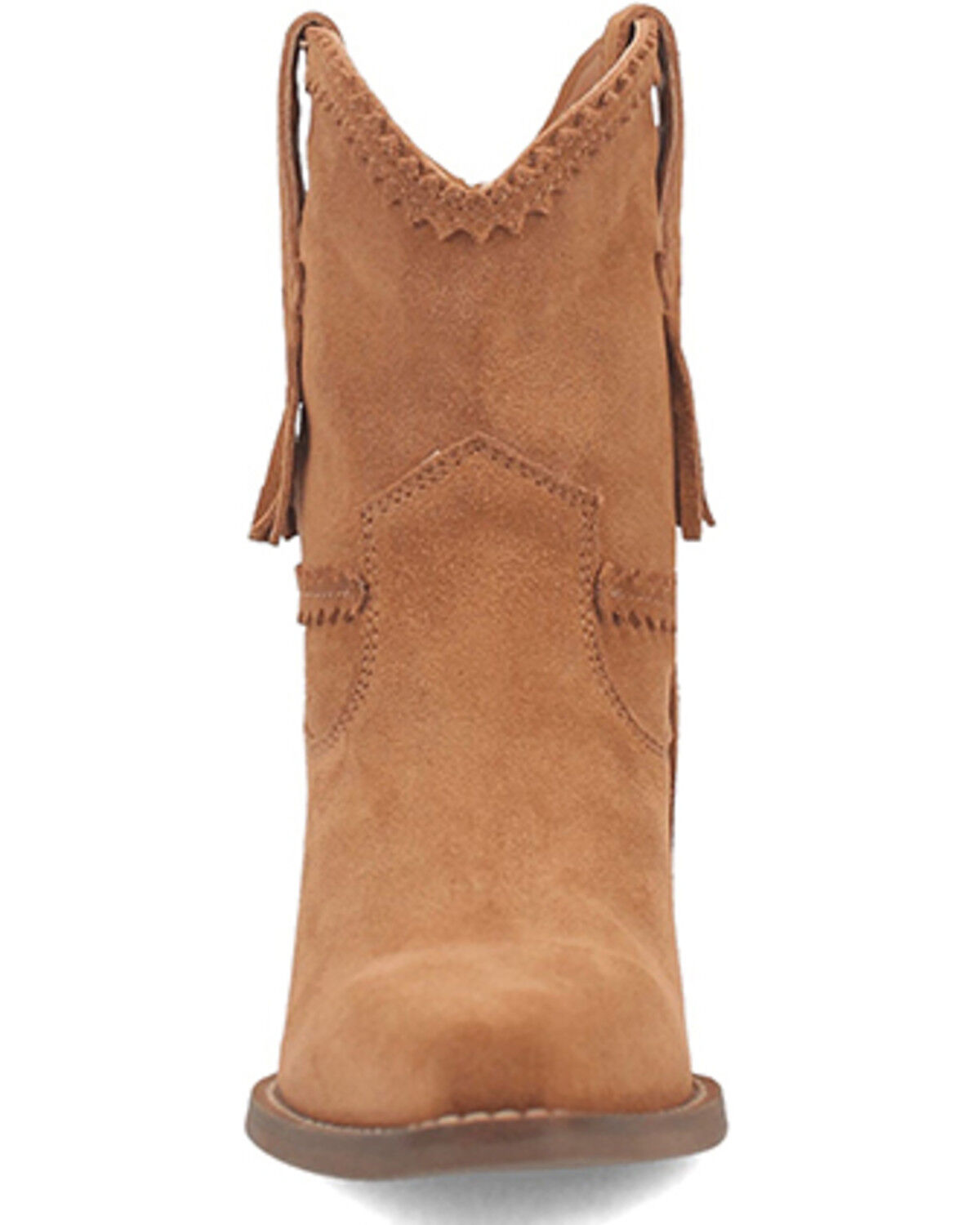 Image #4 - Dingo Women's Fandango Fringe Suede Western Booties - Snip Toe, Camel, hi-res