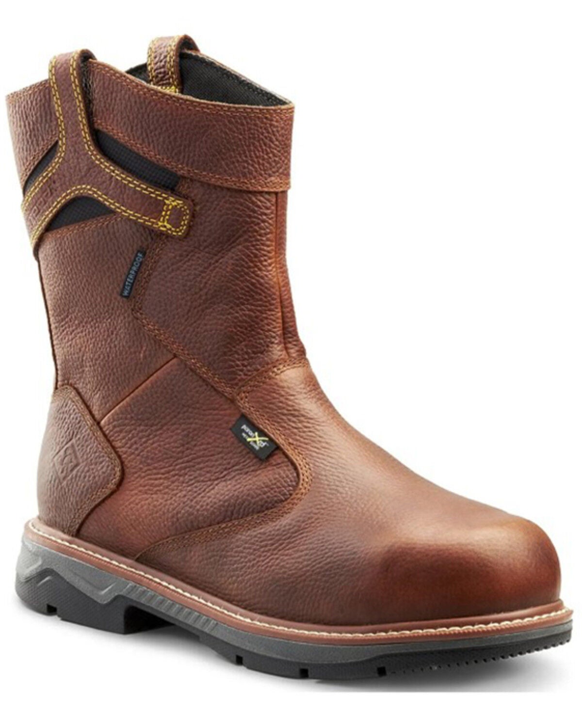 Kodiak Men's 8" Patton Wellington Metguard Waterproof Work Boots - Aluminum Toe, Brown, hi-res