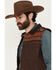 Image #2 - Cody James Men's Iroquois Southwestern Trucker Vest, Brown, hi-res