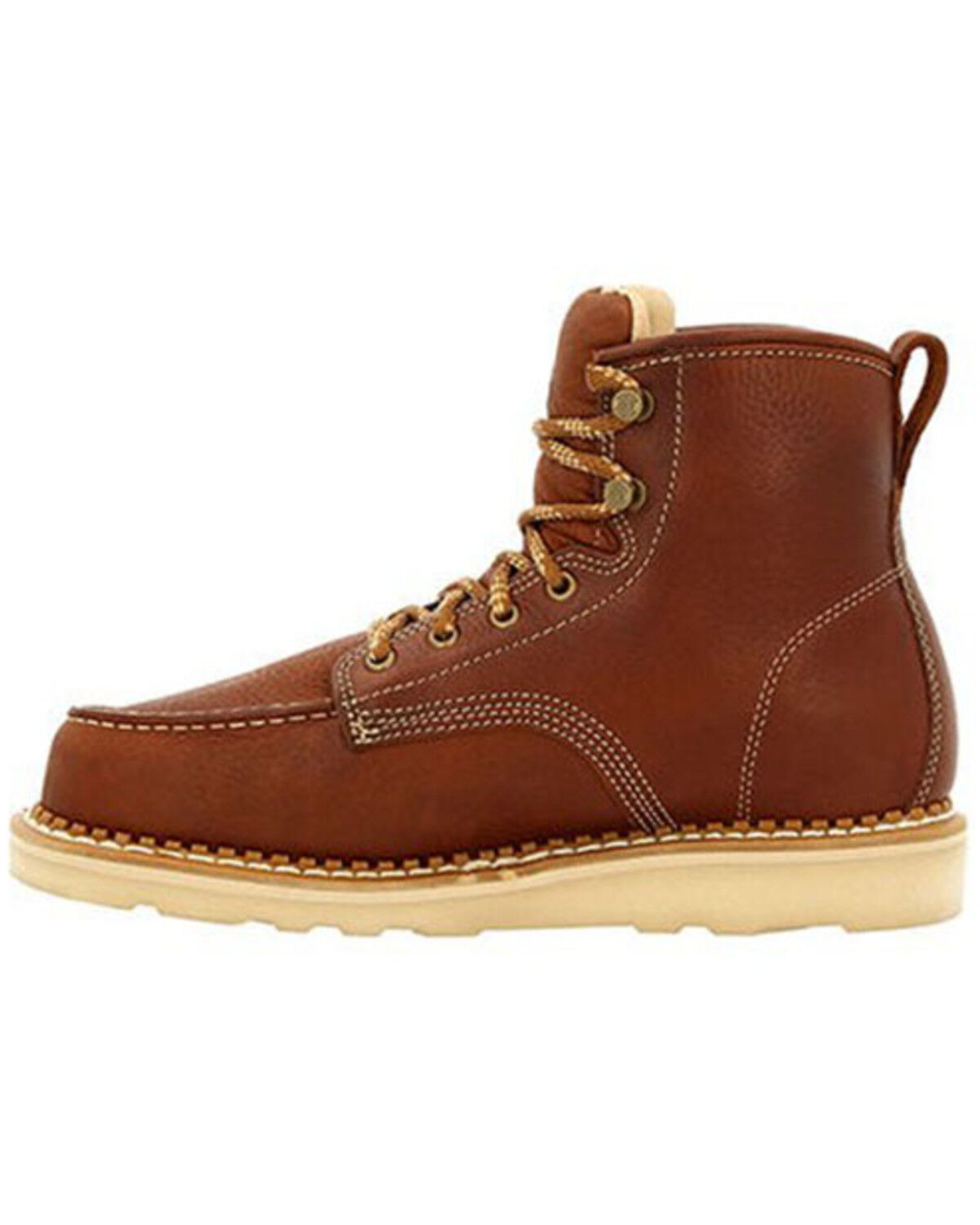 Image #3 - Georgia Boot Men's USA Wedge Work Boots - Soft Toe, Brown, hi-res