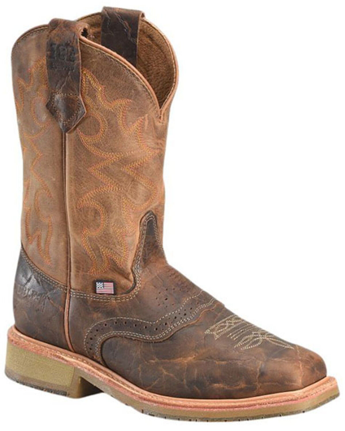 Double H Men's Baker Pull-On Work Boots - Steel Toe, Tan, hi-res