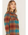Image #2 - Idyllwind Women's Ombre Plaid Print Long Sleeve Snap Western Shirt, Blue, hi-res