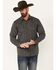 Image #1 - Moonshine Spirit&reg; Men's Concrete Cowboy Striped Print Long Sleeve Snap Western Shirt, Black, hi-res