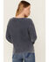 Image #5 - Cleo + Wolf Women's Clark Acid Wash Cable Knit Sweater, Blue, hi-res