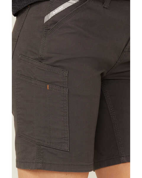 Image #2 - Ariat Women's Rebar Gray DuraStretch Made Tough Work Shorts , Grey, hi-res
