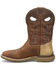Image #2 - Double H Men's Veil Roper Western Boots - Broad Square Toe, Brown, hi-res