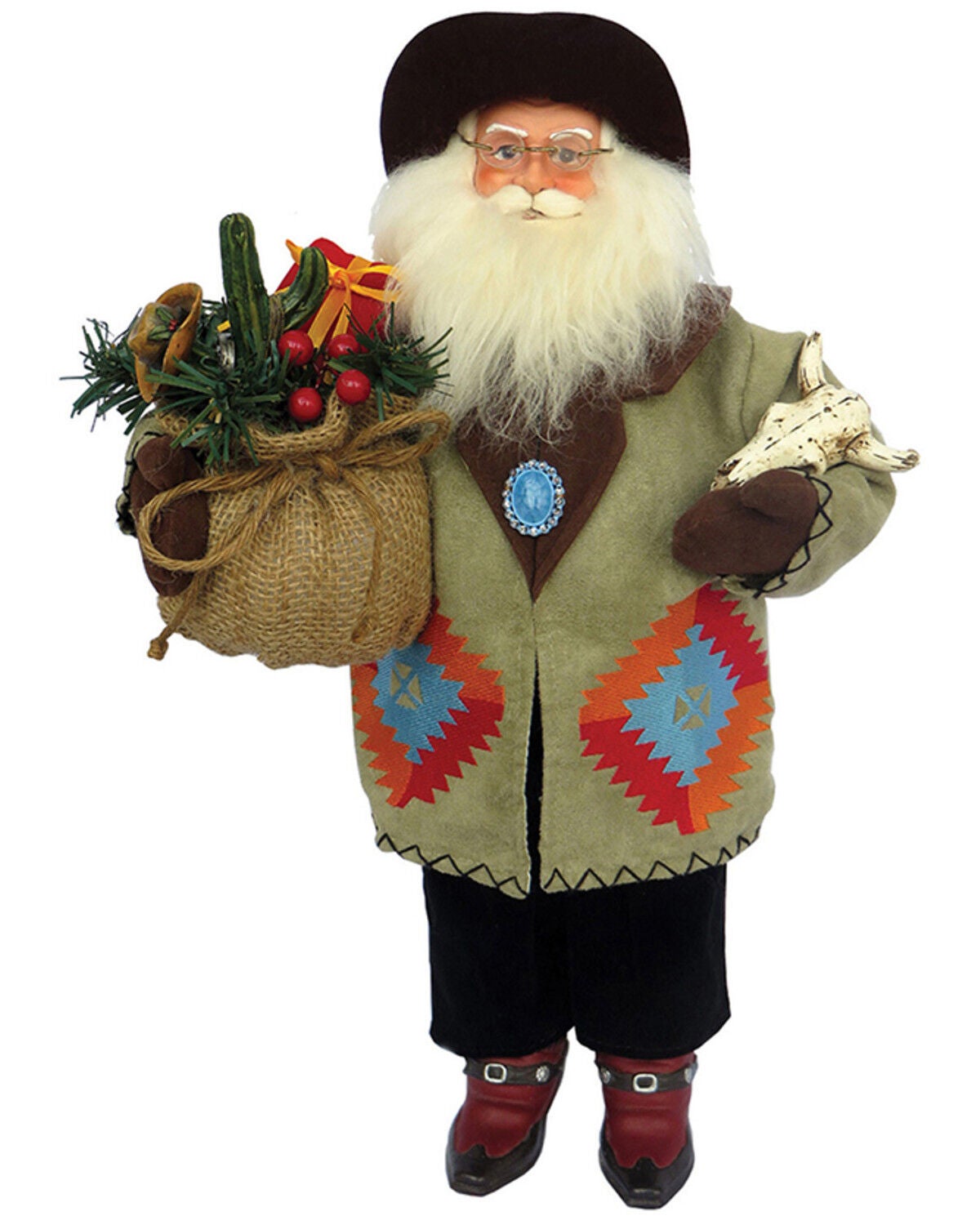 Santa's Workshop 18" Southwestern Santa Claus, Beige, hi-res