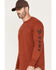 Image #2 - Hawx Men's Solid Logo Graphic Work T-Shirt , Red, hi-res